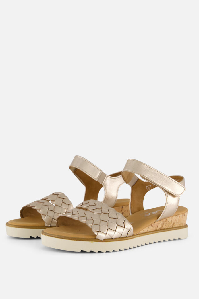 Gabor Sandalen beige Leer – Zilver