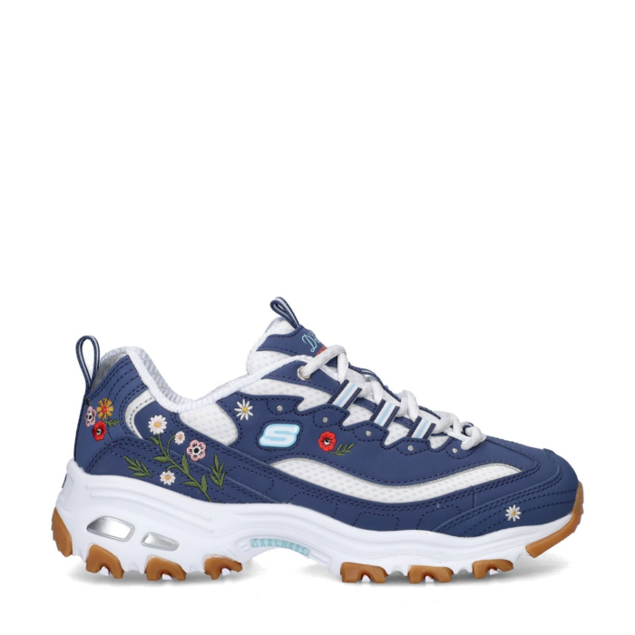 Skechers D’Lites Spring Bloom lage sneakers – Blauw