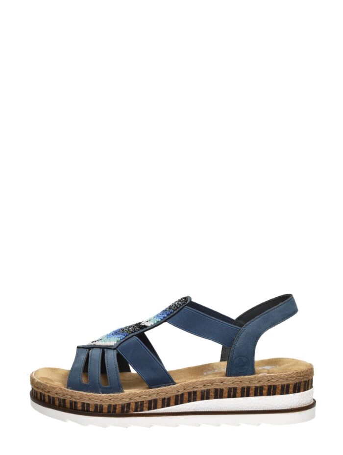 Rieker Sandalen Plat – Blauw
