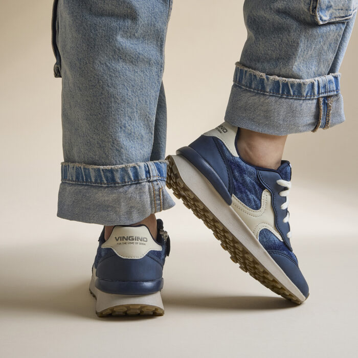 VINGINO Denim Sneakers blauw Leer