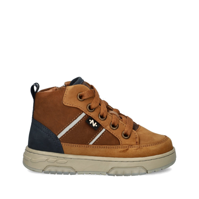 Nelson Kids hoge sneakers – Cognac