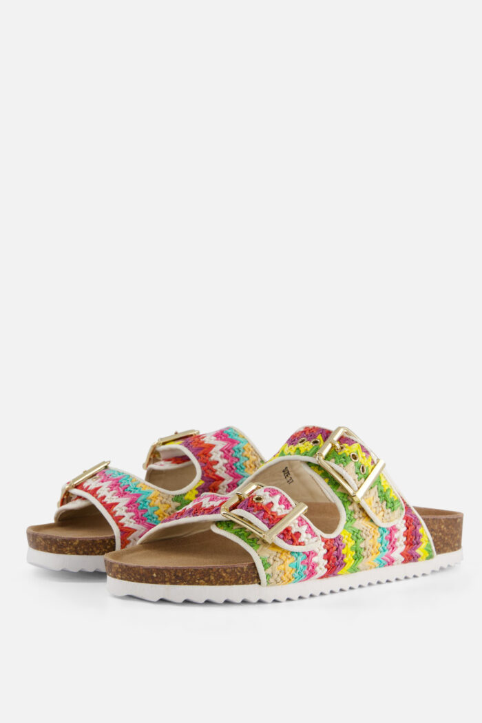 Colors of California Colors of California Raffia Sandalen roze