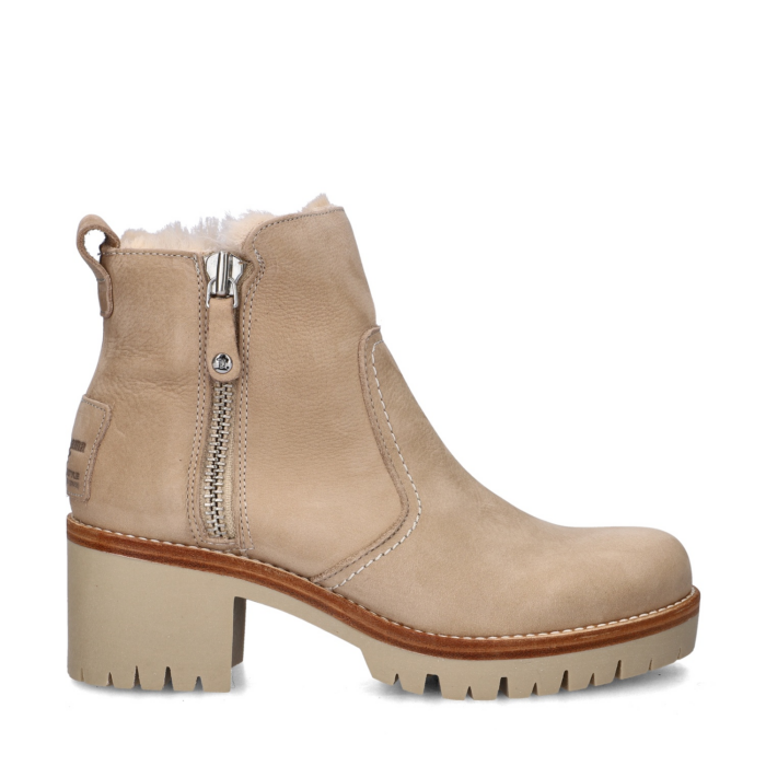 Panama Jack Pauline rits- & gesloten boots – Ecru
