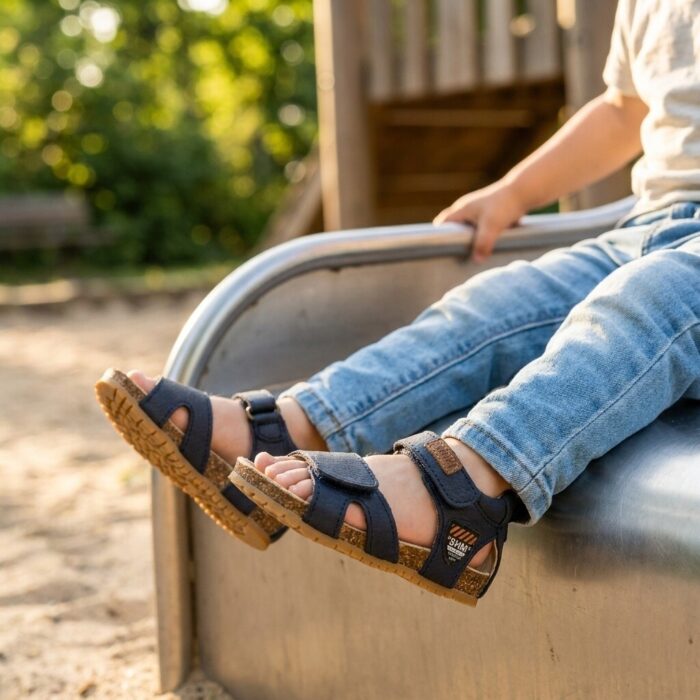 Shoesme Bio Sandalen blauw Leer