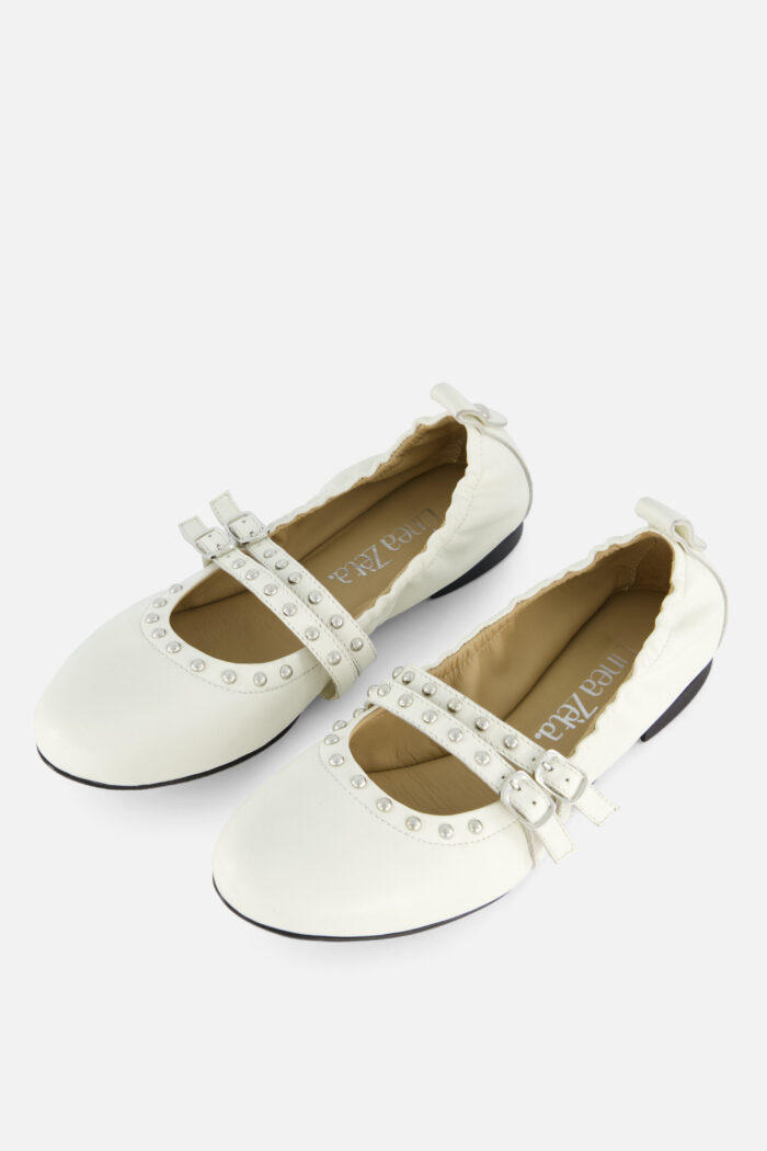 Linea Zeta Linea Zeta Ballerina’s beige Leer