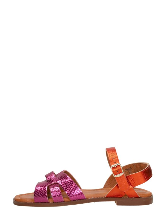 Red Rag Sandalen Plat – Fuchsia