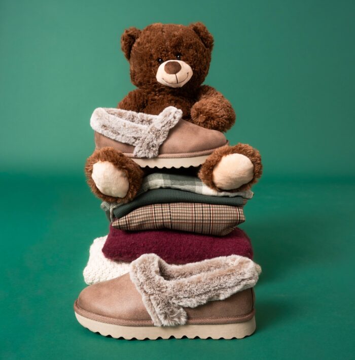 Skechers Cozy Up Pantoffels taupe Synthetisch