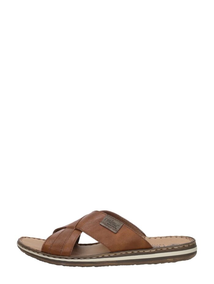 Rieker Slippers bruin Leer