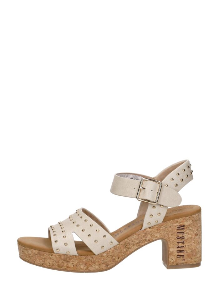 mustang Sandalen Hak – Gebroken wit