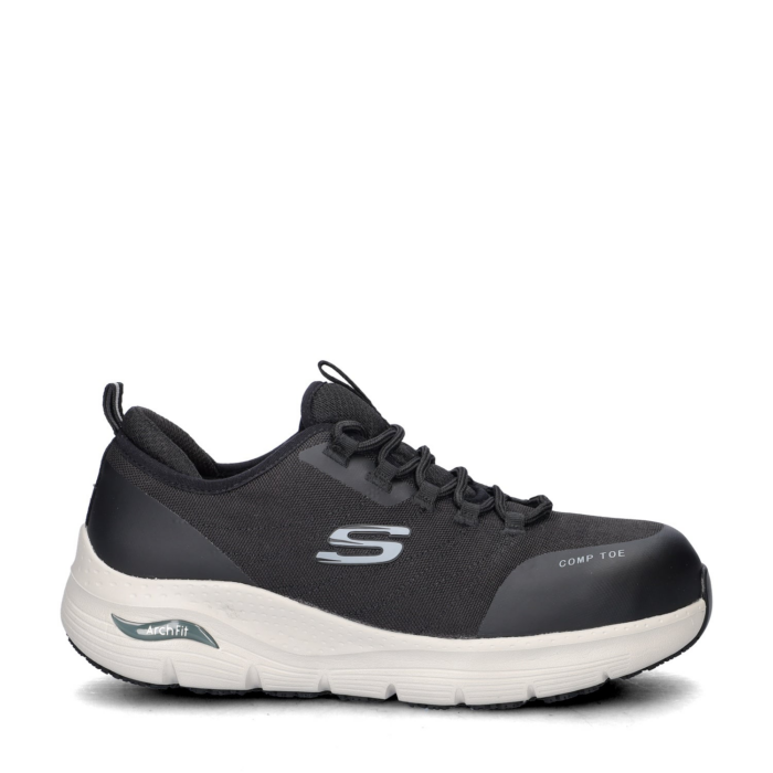 Skechers Work Arch Fit SR Ebinal dames lage sneakers – Zwart