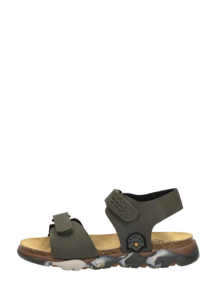 Develab Velcro Sandalen groen Imitatieleer