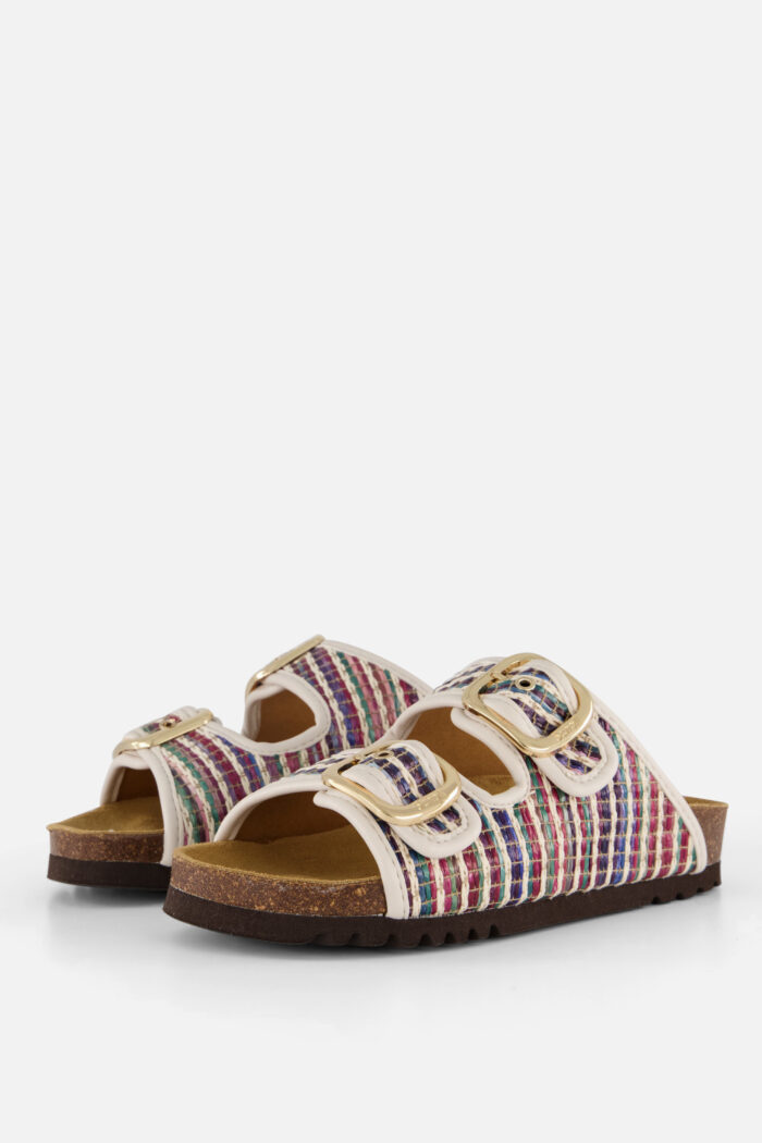 Scholl Noelle Raffia Slippers bruin Synthetisch