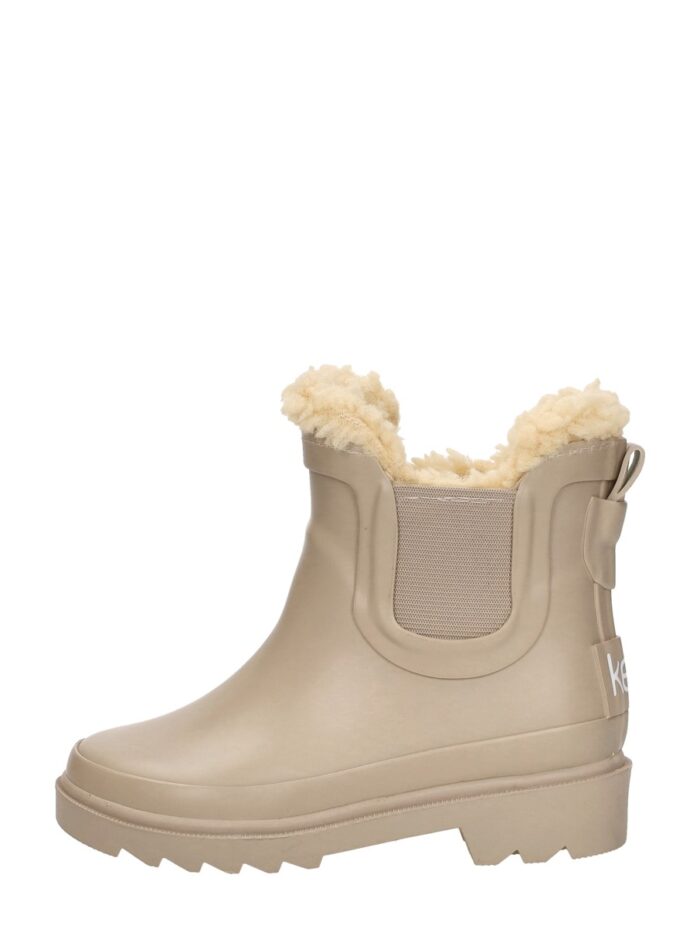 Keq Chelsea Rainboots Fur – Beige