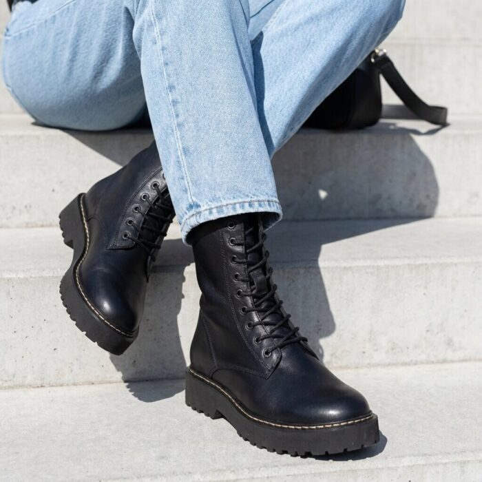 Cellini Veterboots zwart Leer