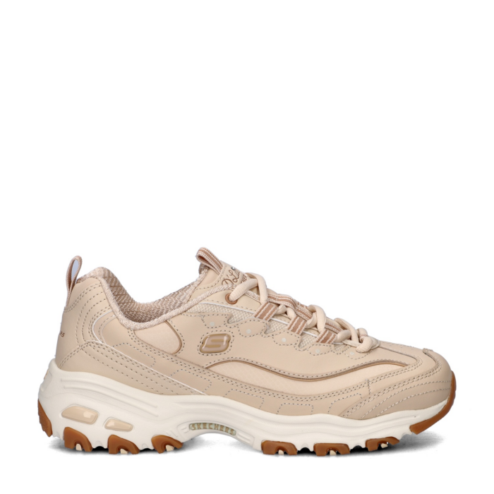 Skechers D’Lites lage sneakers – Beige