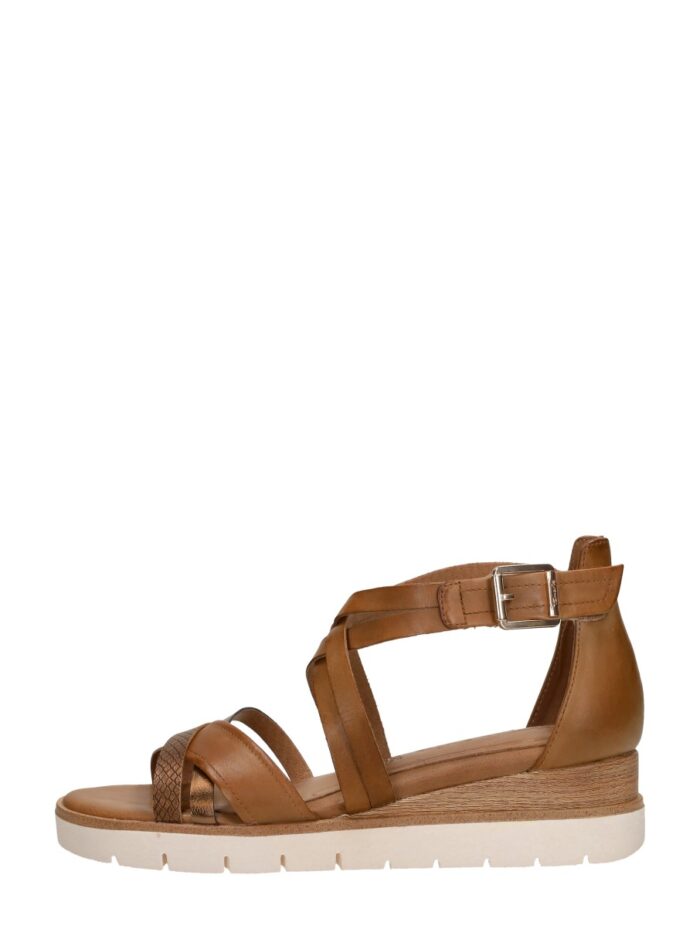 tamaris Sandalen Plat – Cognac
