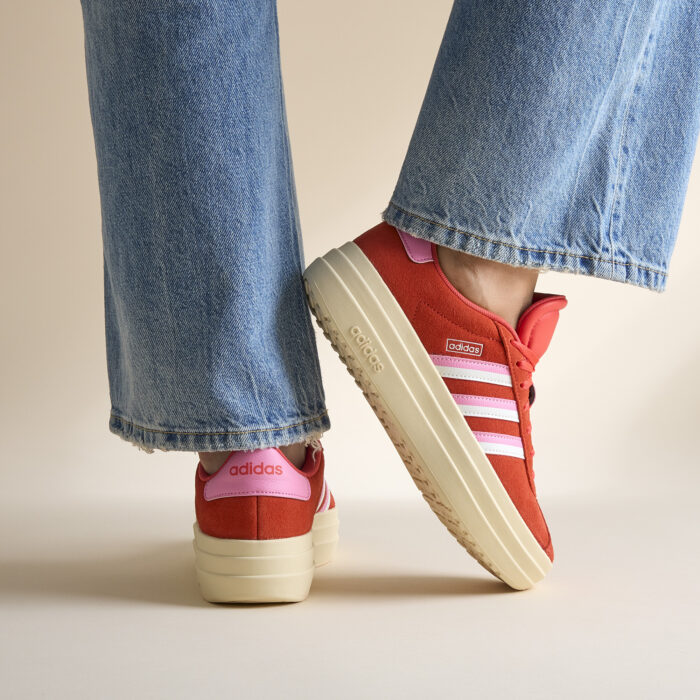Adidas VL Court Bold Sneakers rood Leer