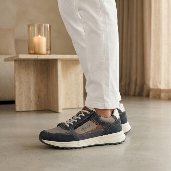 Australian Hawker Sneakers blauw G1/2 Leest Leer