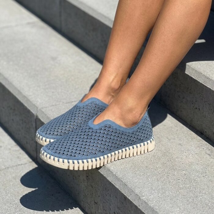Ilse Jacobsen Ilse Jacobsen Instappers blauw Textiel