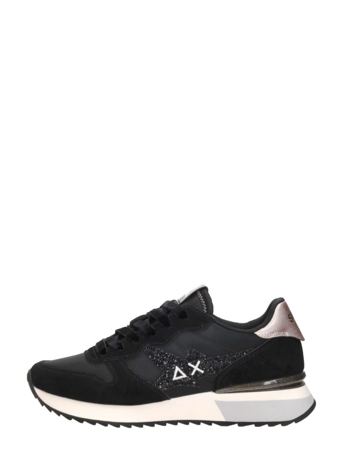 Sun 68 Stargirl Glitter lage sneakers – Zwart