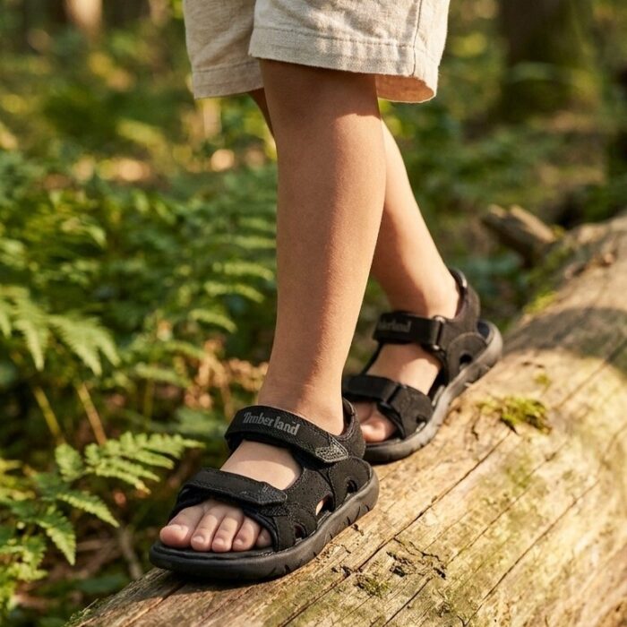 Timberland Perkins Row 2-Strap Sandalen zwart