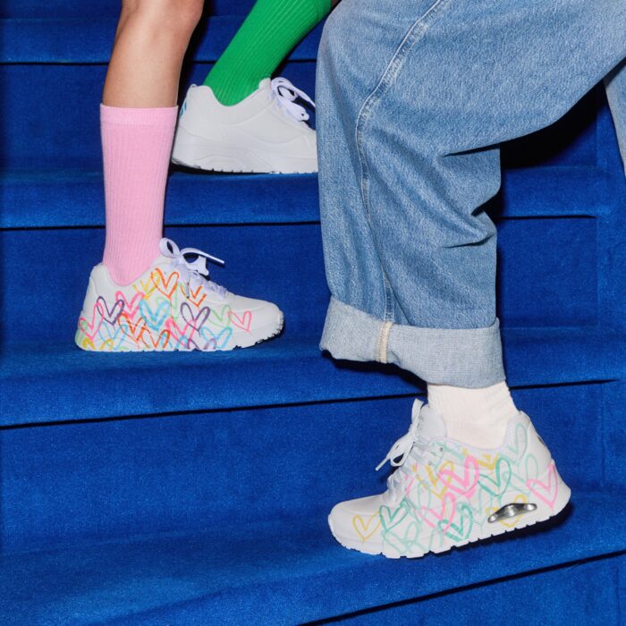 Skechers X Jgoldcrown Uno Lite Love Sneakers wit