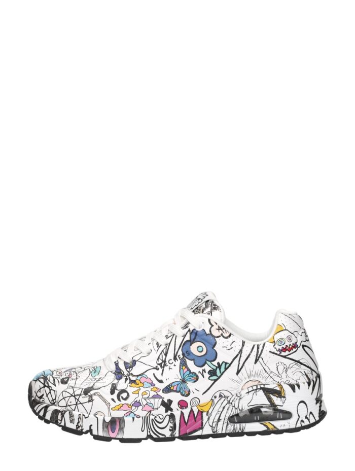 Skechers Uno Process Sketch lage sneakers – Wit