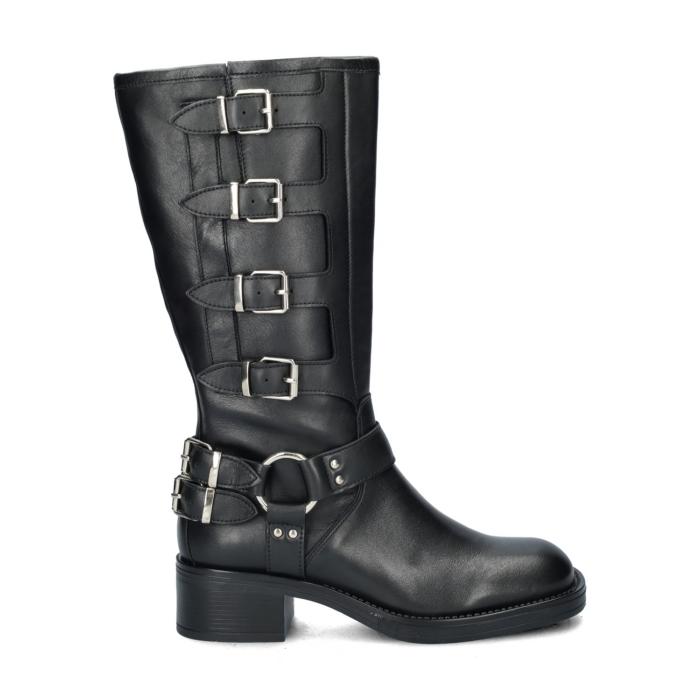 Nelson Ameixa bikerboots – Zwart