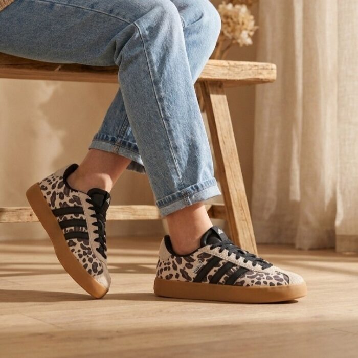 Adidas VL Court 3.0 Sneakers Leopard grijs