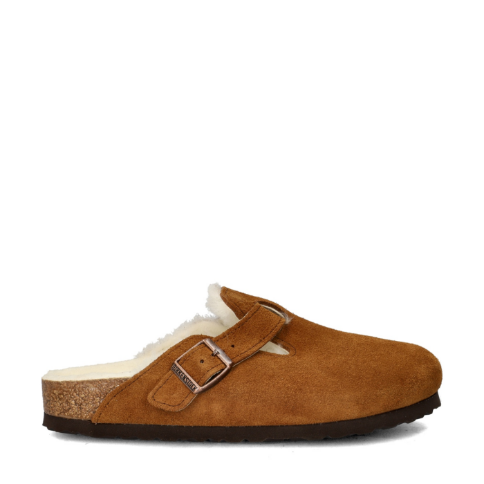 Birkenstock Boston Shearling instapschoenen – Cognac