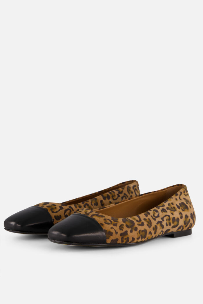Linea Zeta Linea Zeta Leopard Ballerina’s bruin Leer