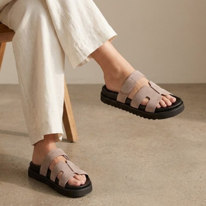 Ann Rocks Ann Rocks Sandalen taupe Pu