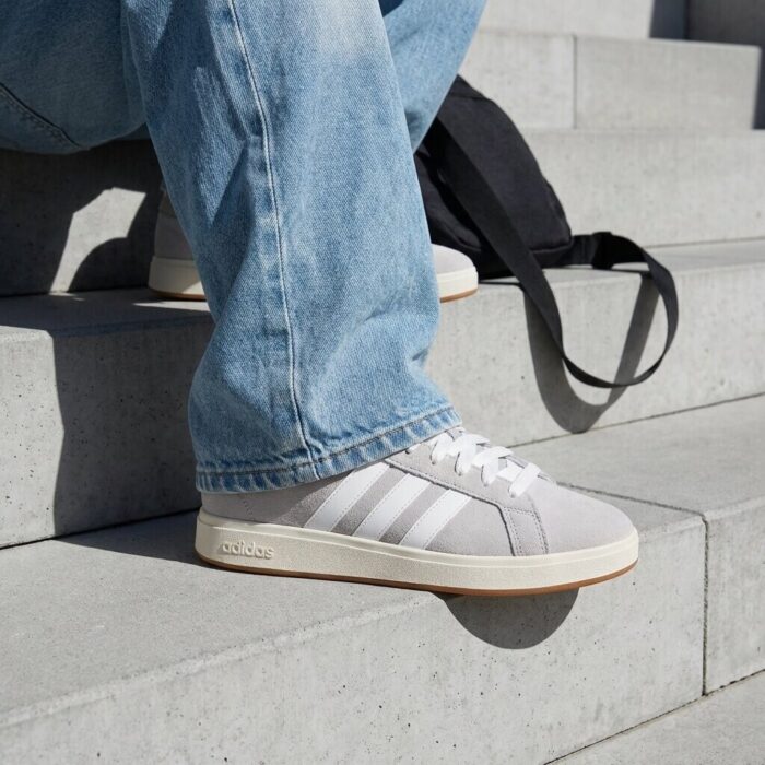 Adidas Grand Court Base 00 Sneakers Grijs Suède