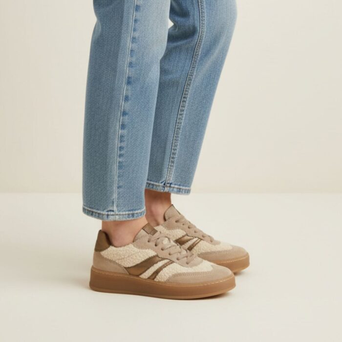 Gabor Teddy Sneakers beige Leer