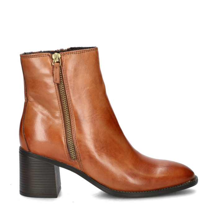 Nelson rits- & gesloten boots – Cognac