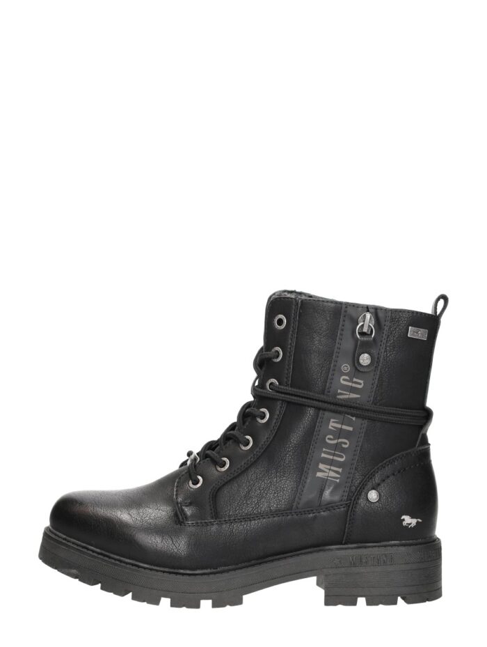 mustang Veterschoenen Hoog – Zwart