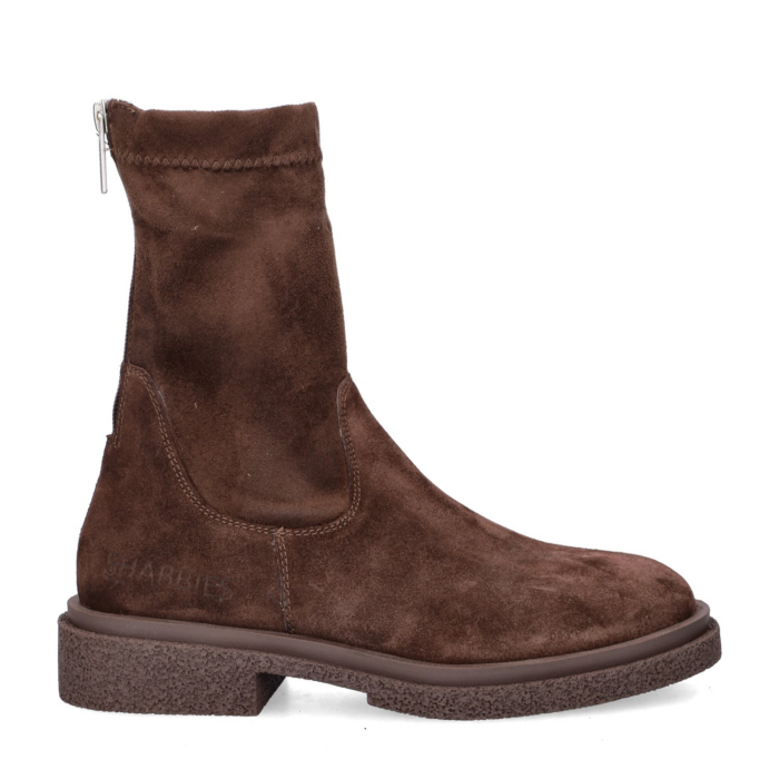 Shabbies Amsterdam Jane Stretch rits- & gesloten boots – Bruin