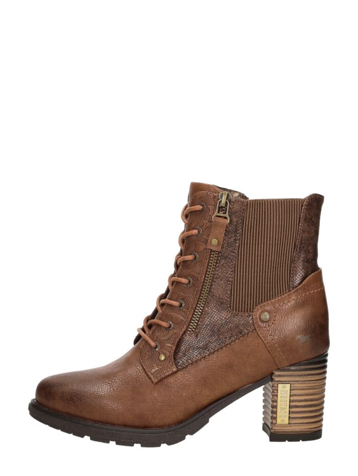 mustang Veterschoenen Hak – Cognac