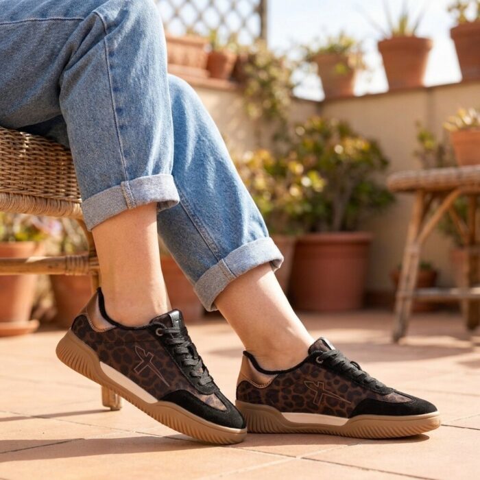 tamaris Sneakers zwart Leopard