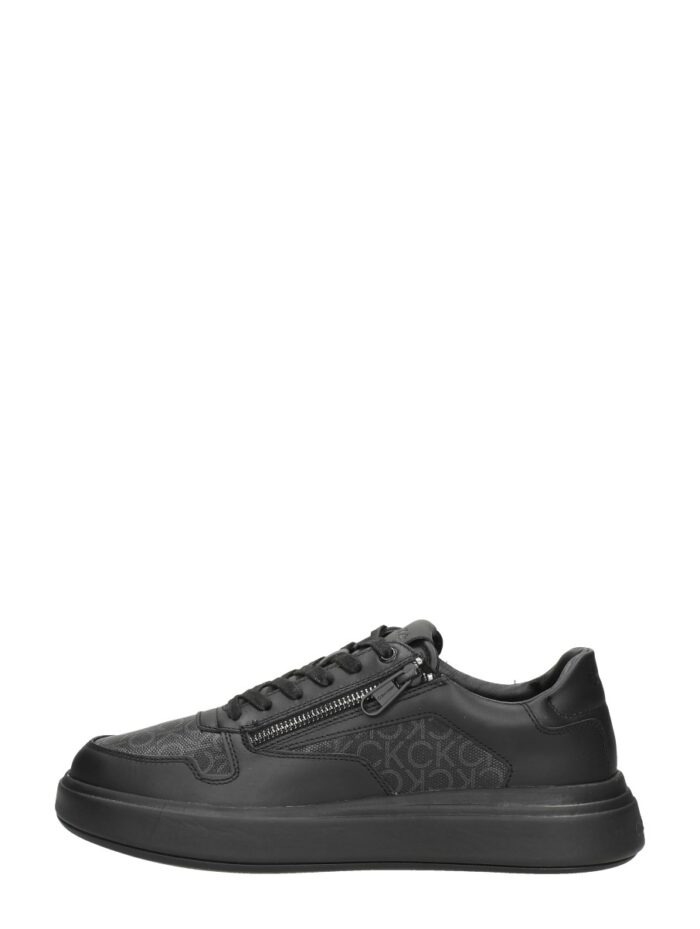 Calvin Klein Low Top Lace Up Zip Mono – Zwart