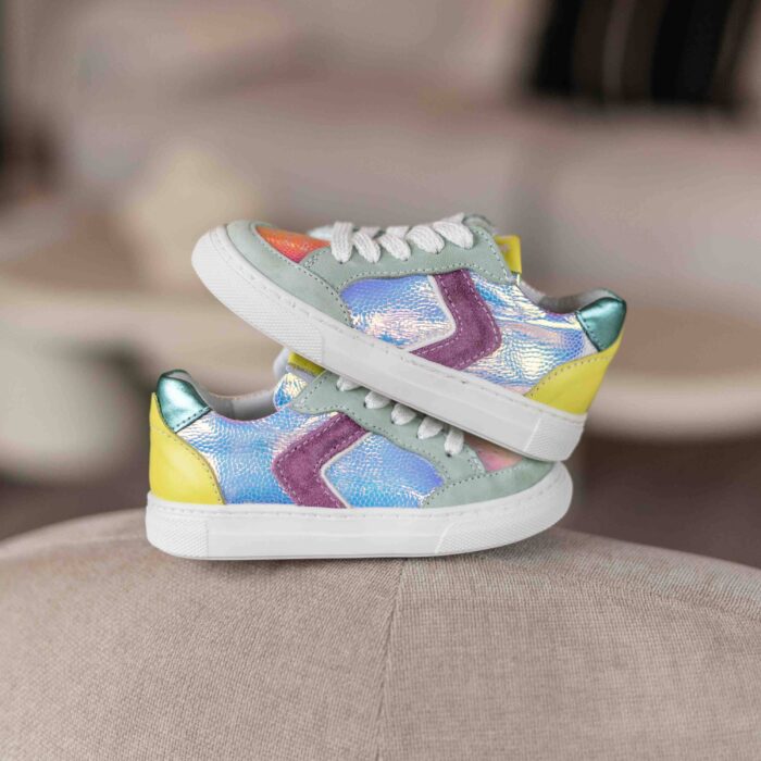 Muyters Hollogram Sneakers metallic Leer – Combinatie