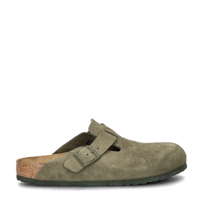 Birkenstock Boston Suede instapschoenen – Groen