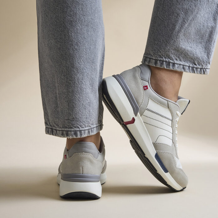 Rieker Sport Sneakers wit Leer
