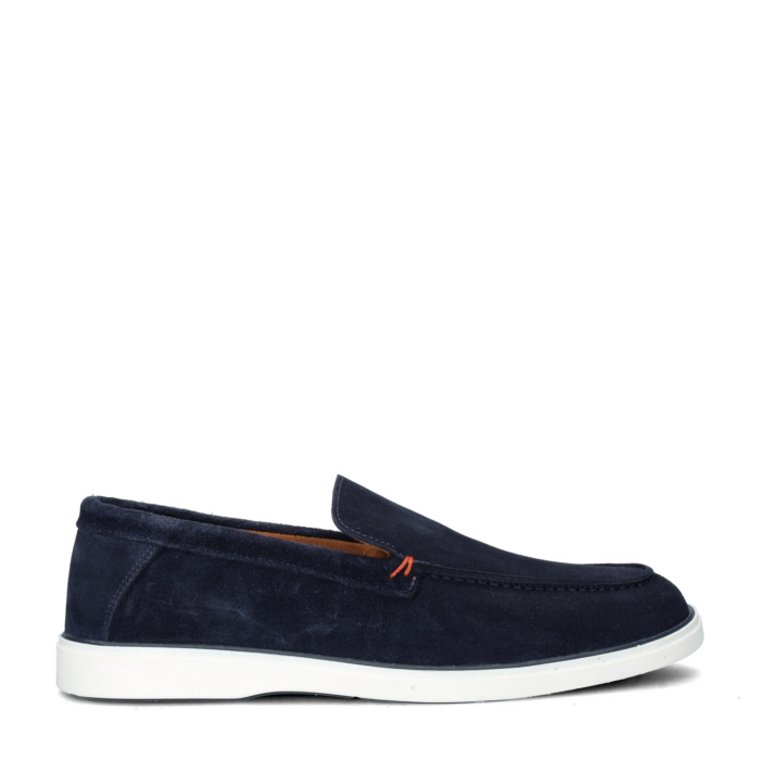 Nelson suède loafers donkerblauw – Blauw
