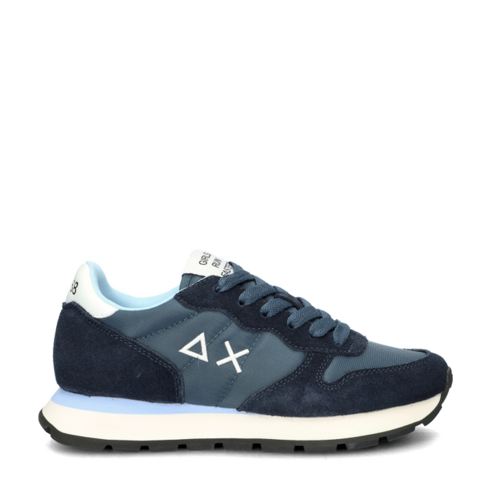 Sun 68 Ally Solid Nylon lage sneakers – Blauw