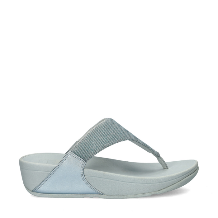 FitFlop Lulu Shimmer Lux slippers – Blauw
