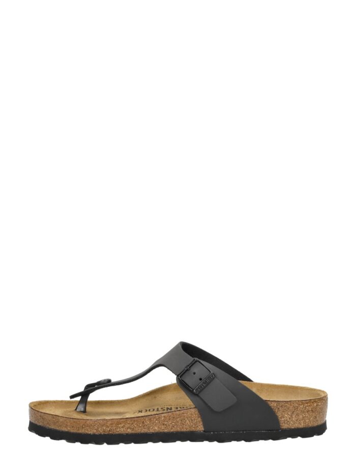 Birkenstock Gizeh Slippers zwart Imitatileer