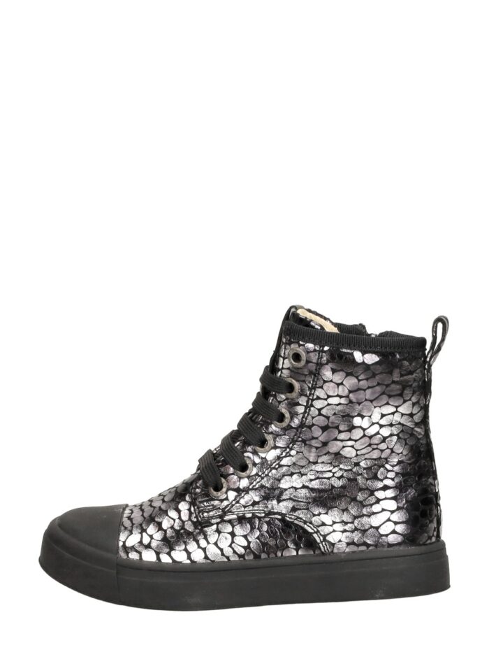 Shoesme Veterschoen Hoog Zilver – Zilverkleur
