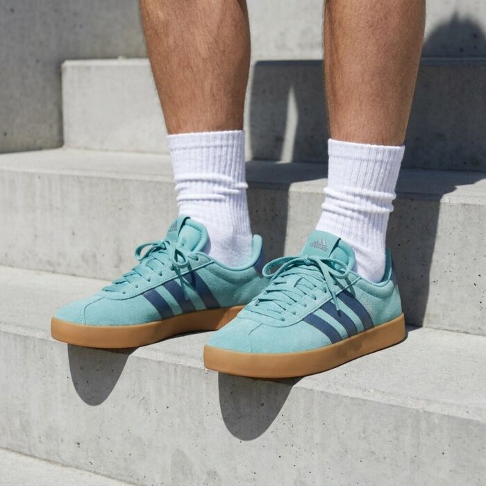 Adidas VL Court 3.0 Sneakers blauw Suède – Turquoise