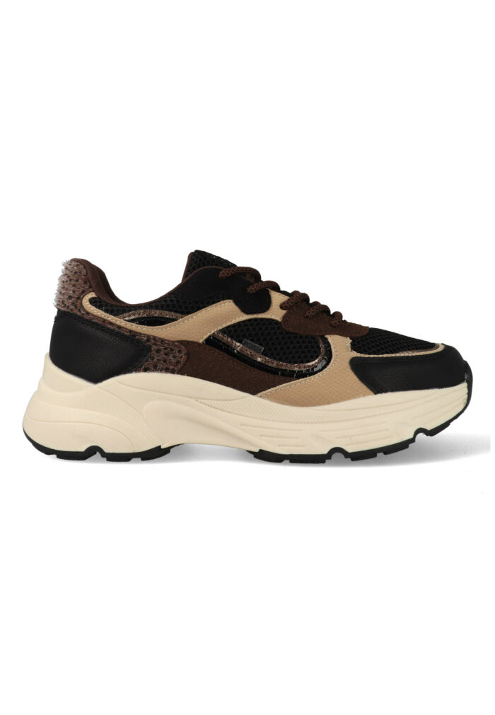 Posh by Poelman Sneakers Angi 09 Zwart / Beige / Bronze